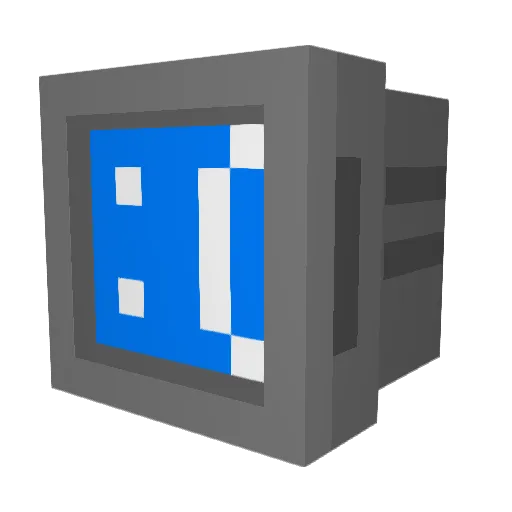 7bpp Minecraft avatar head, 3D render