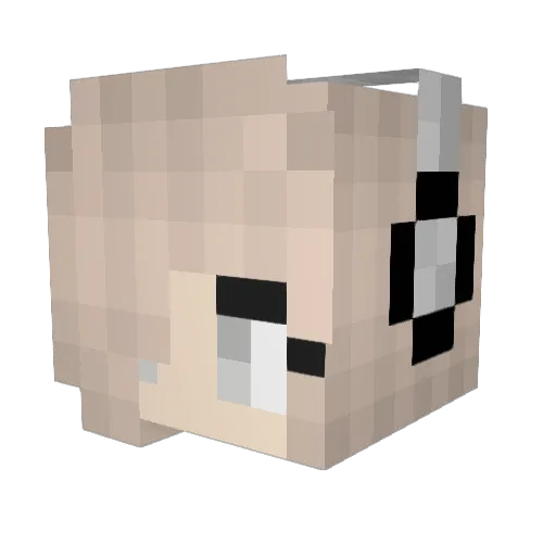 7bu Minecraft avatar head, 3D render
