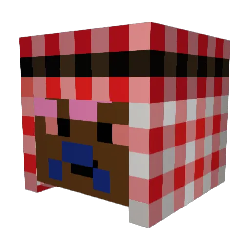 7bxc Minecraft avatar head, 3D render