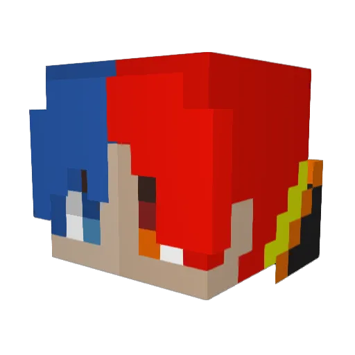 7core Minecraft avatar head, 3D render