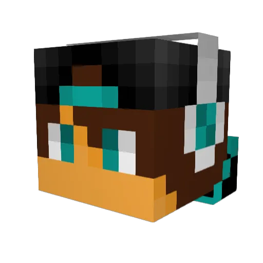 7crafter Minecraft avatar head, 3D render