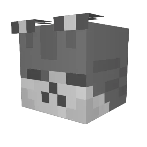 7creditcards Minecraft avatar head, 3D render
