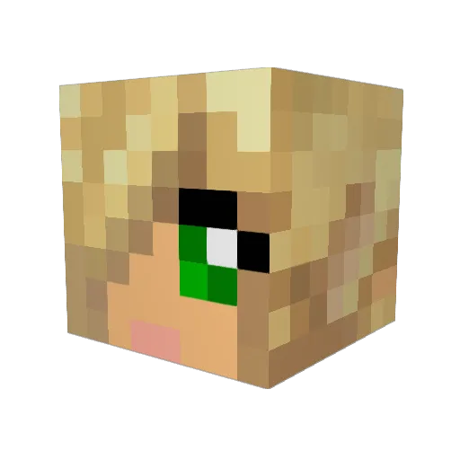 7deadlycupcakes Minecraft avatar head, 3D render