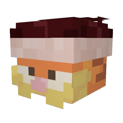 7dmb Minecraft avatar head, 3D render