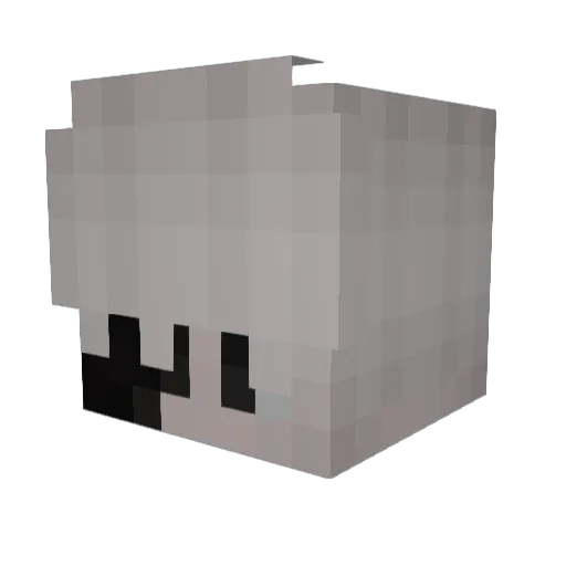 7domi Minecraft avatar head, 3D render