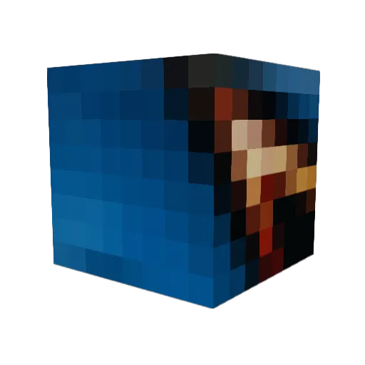 7doritos Minecraft avatar head, 3D render