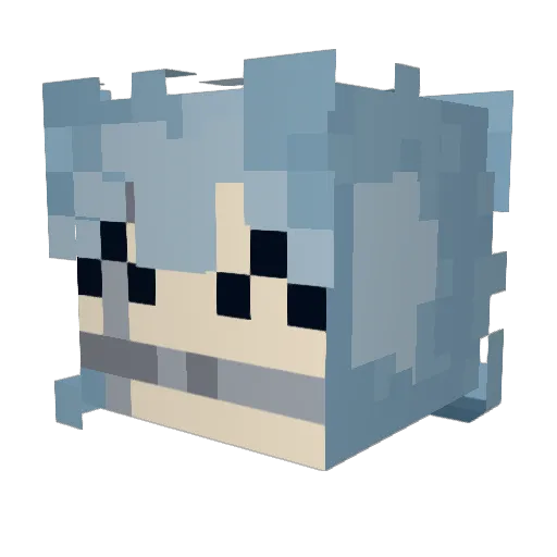 7dotpng Minecraft avatar head, 3D render