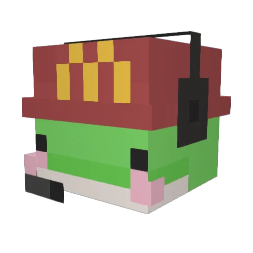 7e1even1 Minecraft avatar head, 3D render