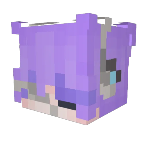 7ebirthX Minecraft avatar head, 3D render