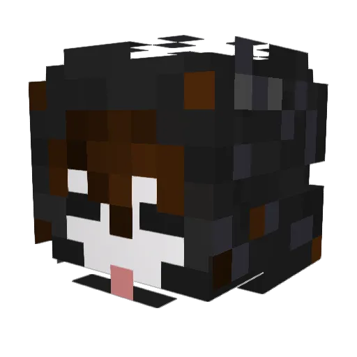 7eece Minecraft avatar head, 3D render