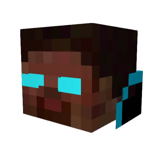 7enarius Minecraft avatar head, 3D render