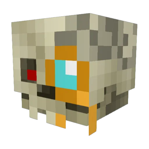 7erSamurai Minecraft avatar head, 3D render