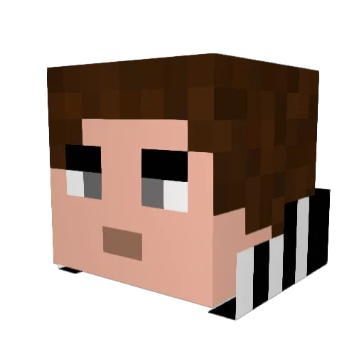 7erud Minecraft avatar head, 3D render