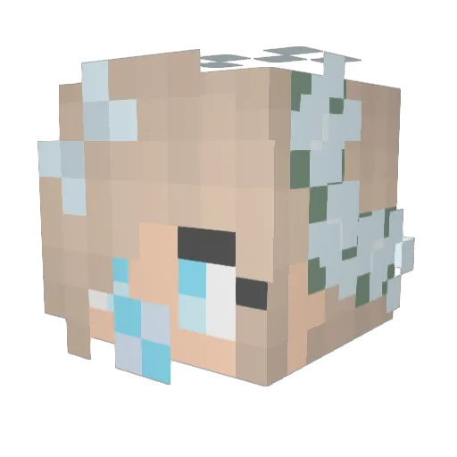 7evengrief Minecraft avatar head, 3D render
