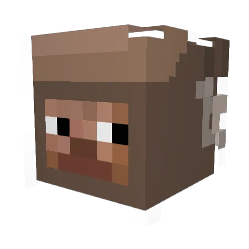 7flitzer Minecraft avatar head, 3D render