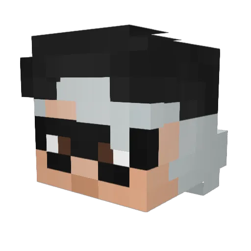 7frappe Minecraft avatar head, 3D render