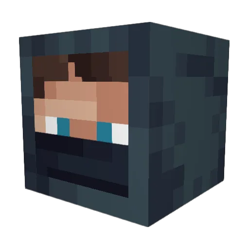7h3VM5 Minecraft avatar head, 3D render