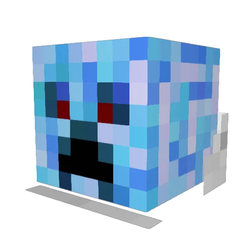 7h3mechanic Minecraft avatar head, 3D render