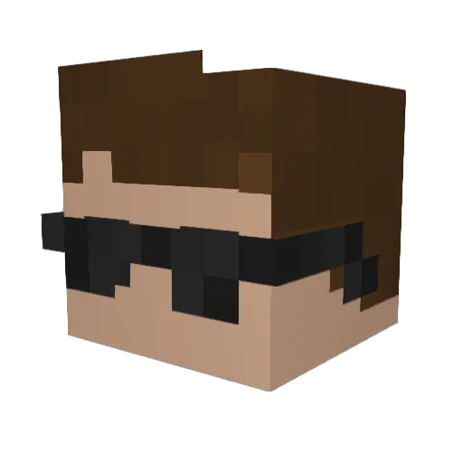 7highcards Minecraft avatar head, 3D render