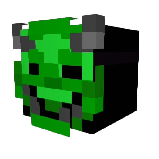 7hill Minecraft avatar head, 3D render