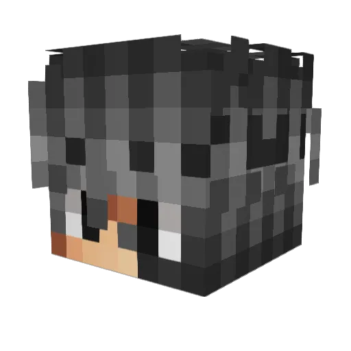 7hxcks Minecraft avatar head, 3D render