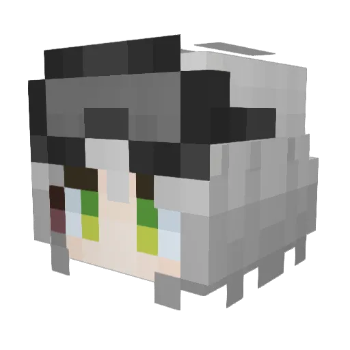 7ianB Minecraft avatar head, 3D render