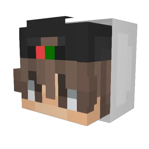 7ieeDeM Minecraft avatar head, 3D render