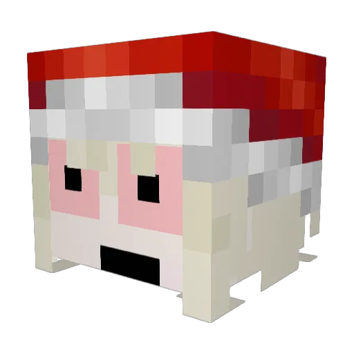 7ies Minecraft avatar head, 3D render