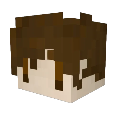 7iioer Minecraft avatar head, 3D render