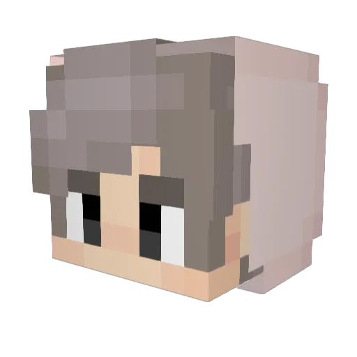 7iixs Minecraft avatar head, 3D render
