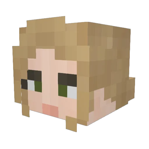 7illy Minecraft avatar head, 3D render