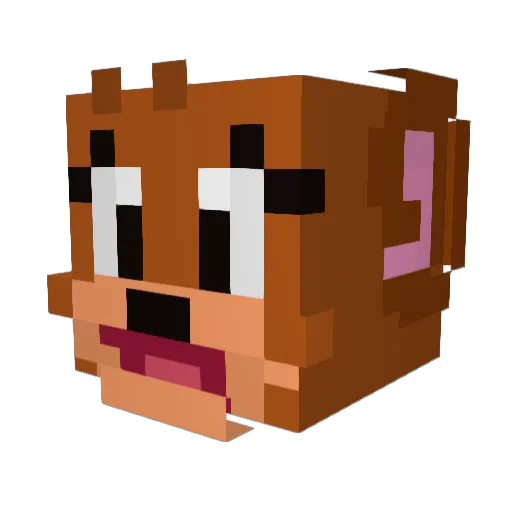 7inm Minecraft avatar head, 3D render