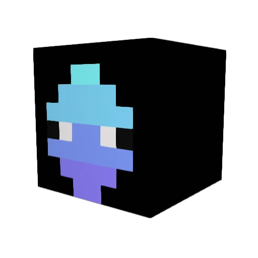 7ixln__ Minecraft avatar head, 3D render