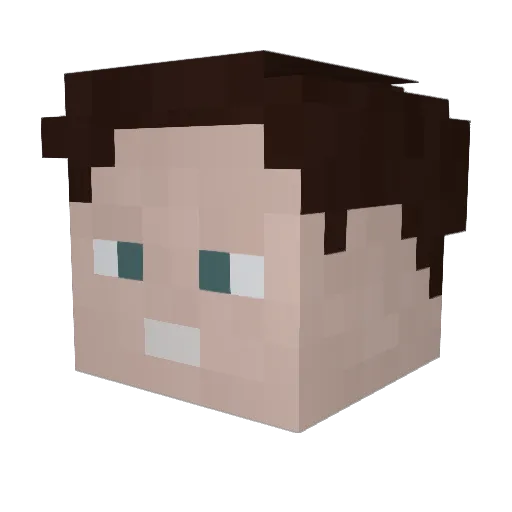 7j7j Minecraft avatar head, 3D render