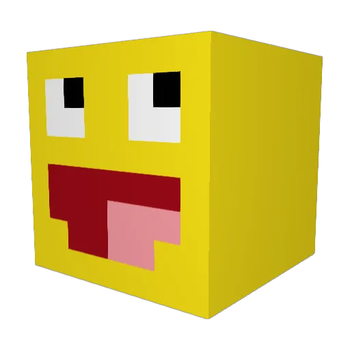 7juice Minecraft avatar head, 3D render