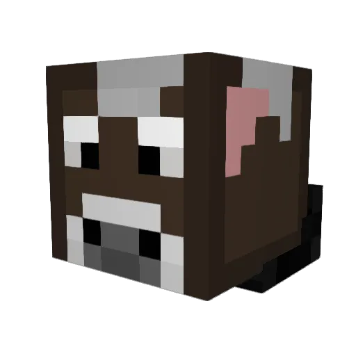 7kps Minecraft avatar head, 3D render