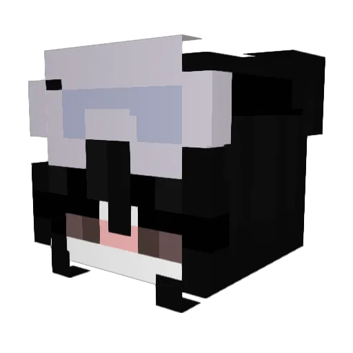 7ks_ Minecraft avatar head, 3D render