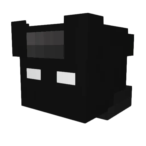 7kts Minecraft avatar head, 3D render