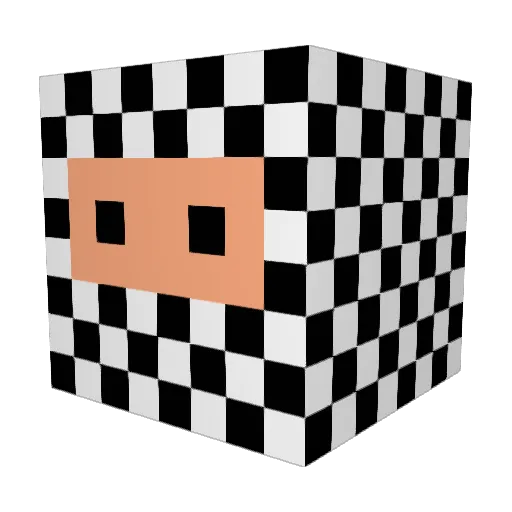 7ld123 Minecraft avatar head, 3D render