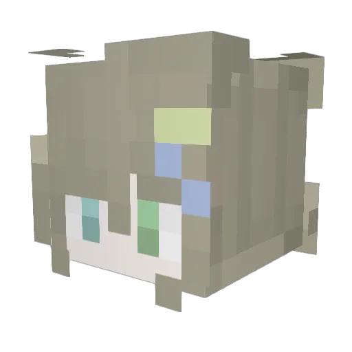 7lko Minecraft avatar head, 3D render