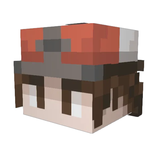 7llu Minecraft avatar head, 3D render