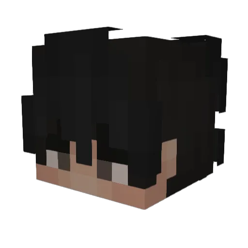 7lul7 Minecraft avatar head, 3D render