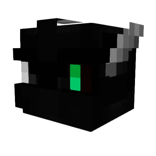 7luv Minecraft avatar head, 3D render