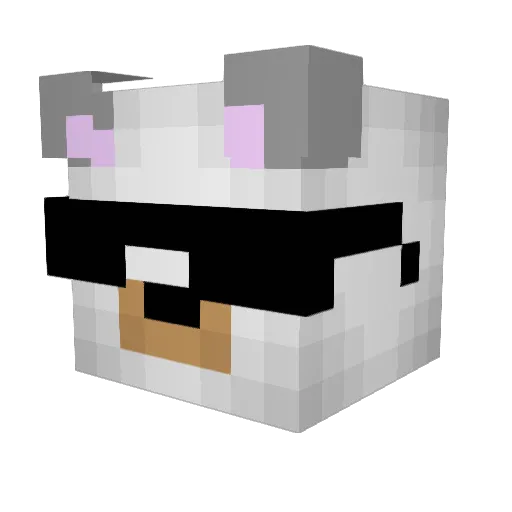 7maharasa Minecraft avatar head, 3D render