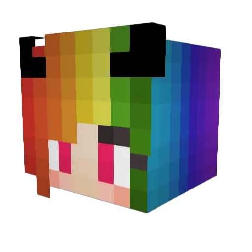 7mane3 Minecraft avatar head, 3D render