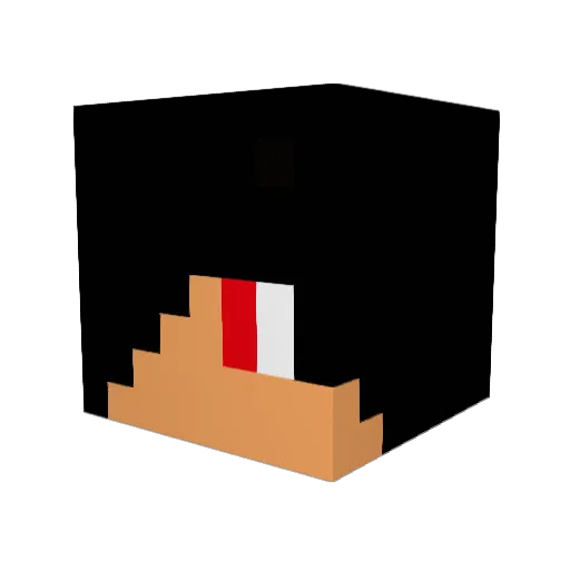 7mod_q8 Minecraft avatar head, 3D render