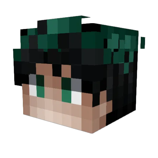 7mono_ Minecraft avatar head, 3D render