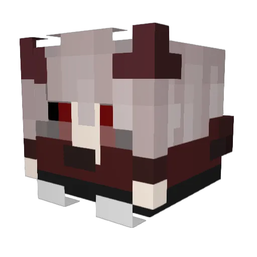 7mv Minecraft avatar head, 3D render