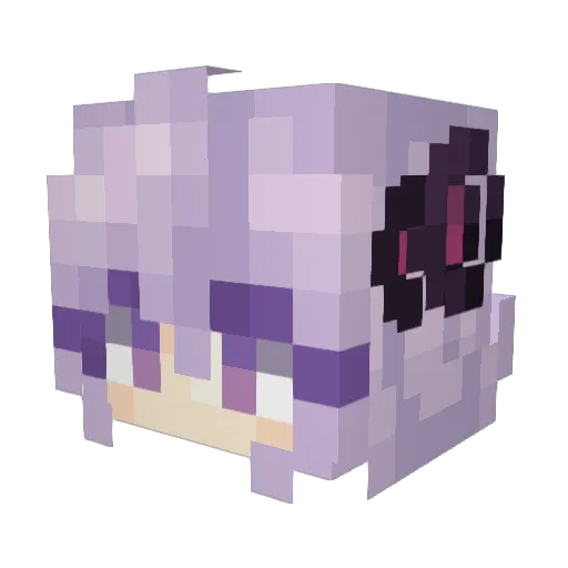 7nanami Minecraft avatar head, 3D render