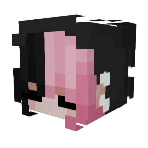7nia Minecraft avatar head, 3D render